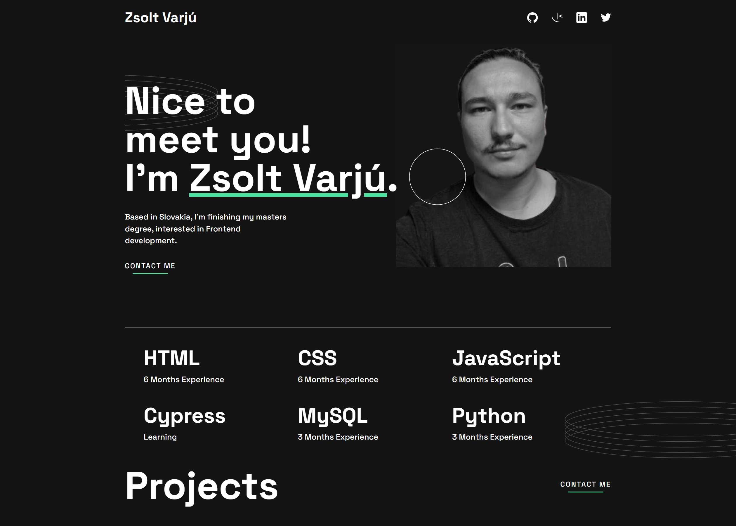 An image of the My First Portfolio project.